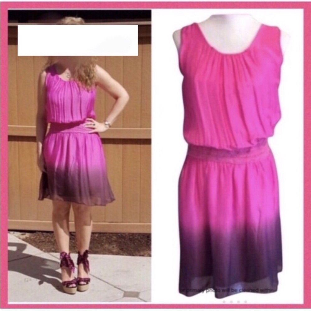Beautiful Pink🎀 Ombre Silk Dress, Small NWT